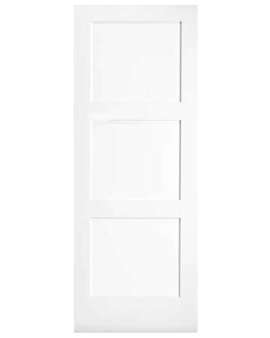 3 Panel Square Shaker Primed Solid Core Interior Door