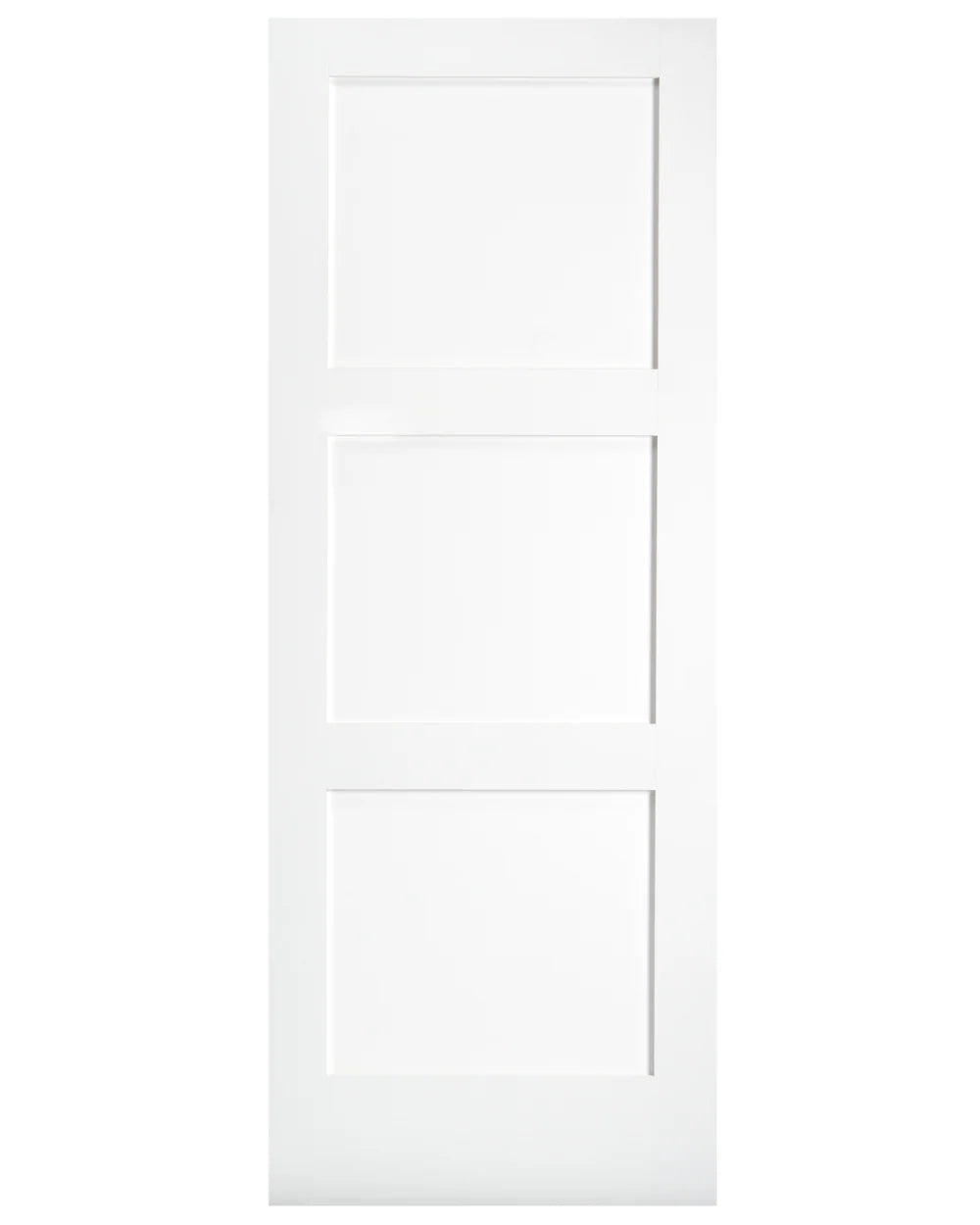 3 Panel Square Shaker Primed Solid Core Interior Door