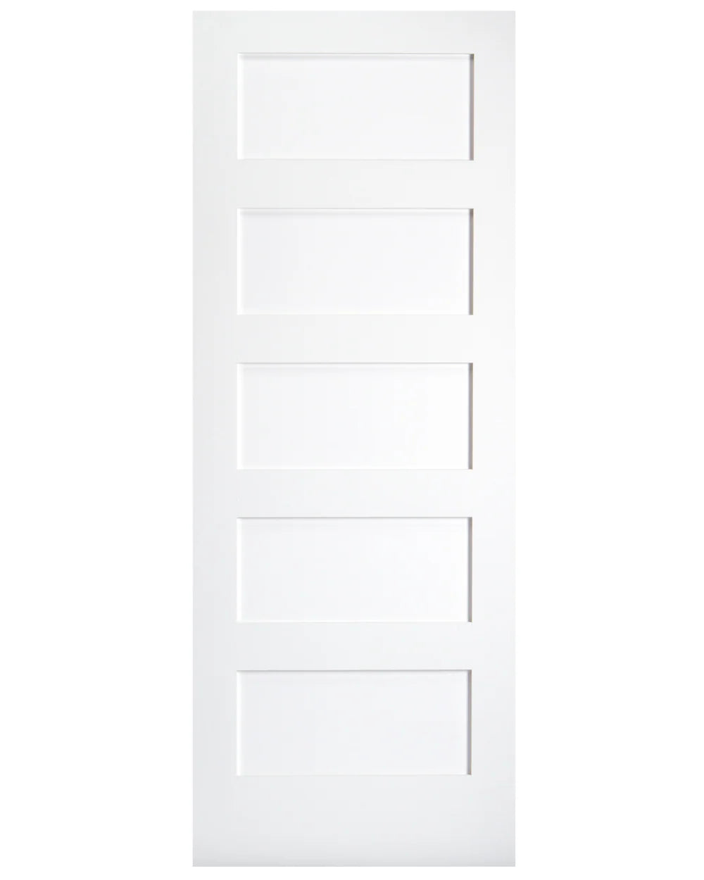 5 Panel Shaker Primed Solid Core Interior Door